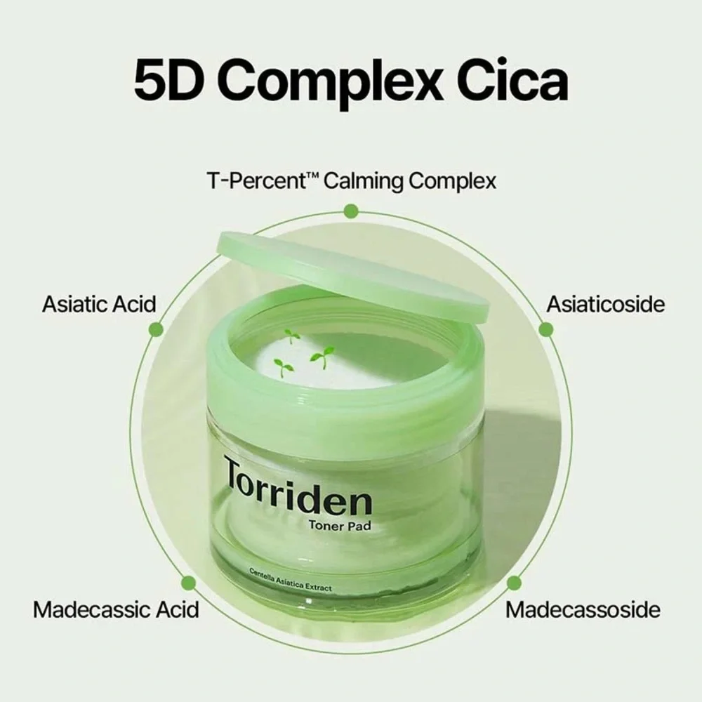 Torriden Balanceful Skin Cica Redness Relief Acne Prone Toner Pad Skincare